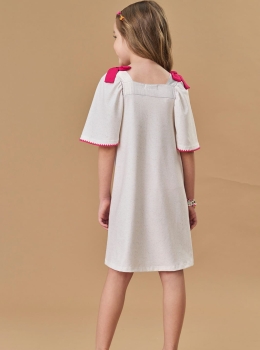 Vestido Infantil Estampado Floral com Laços – Kukie