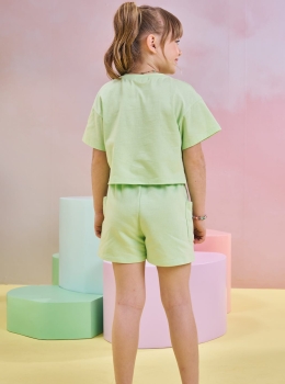 Conjunto Infantil Blusa e Short Verde – Infanti
