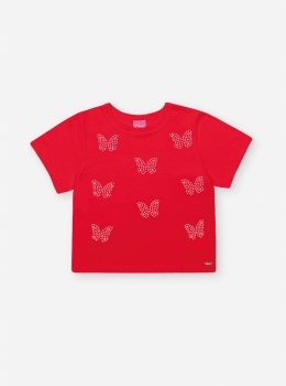 Blusa Infantil com Aplicação de Borboletas – Cinti