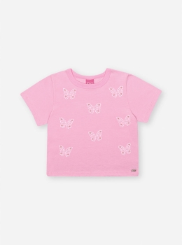Blusa Infantil com Aplicação de Borboletas – Cinti