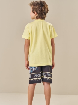 Conjunto Infantil Camiseta e Bermuda Estampada – Luc.Boo